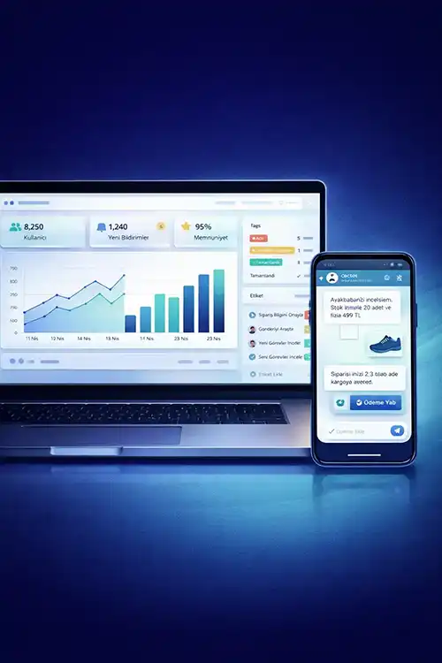 OctoChat dashboard ve chat kombinasyonu