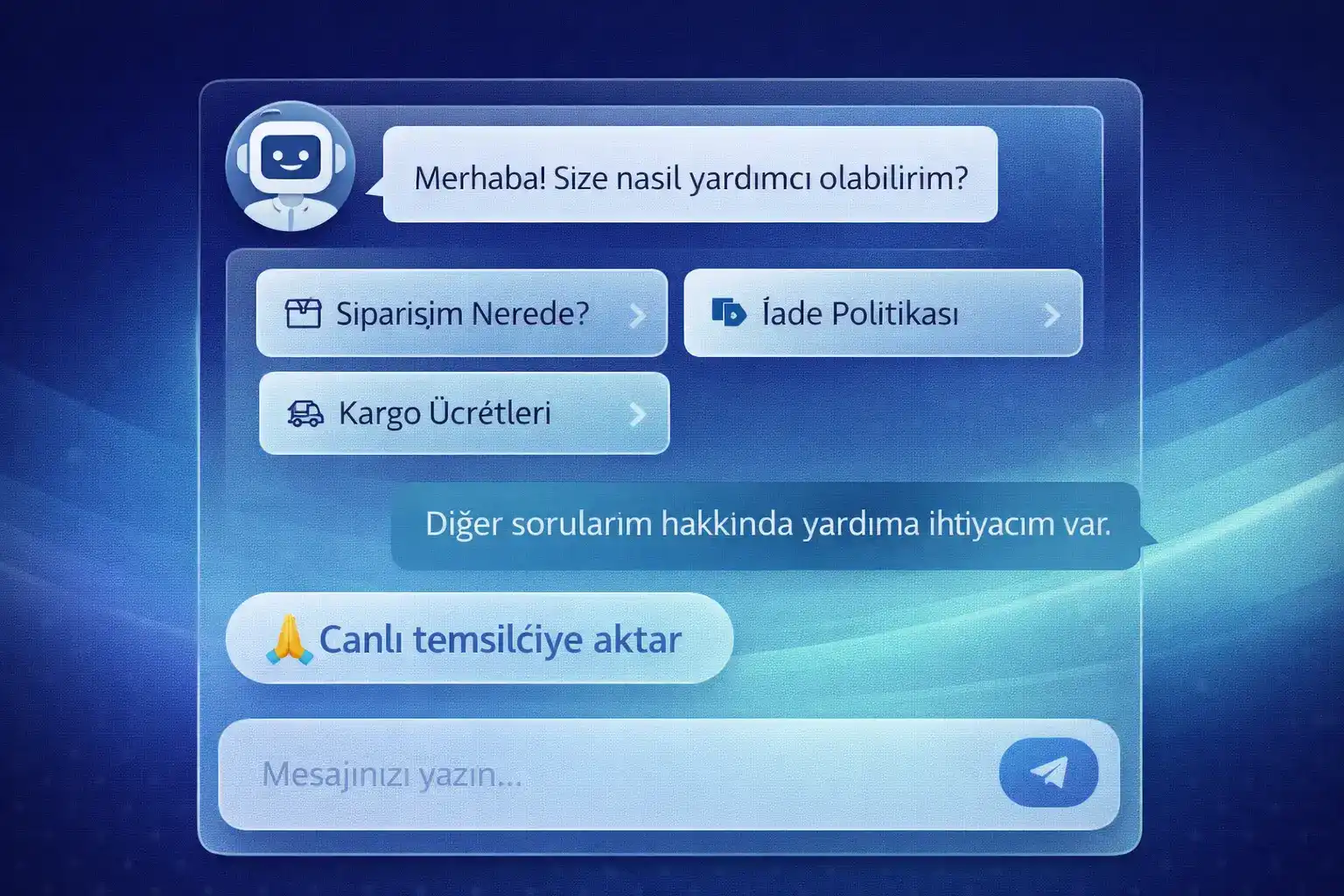 WebChat destek akışı